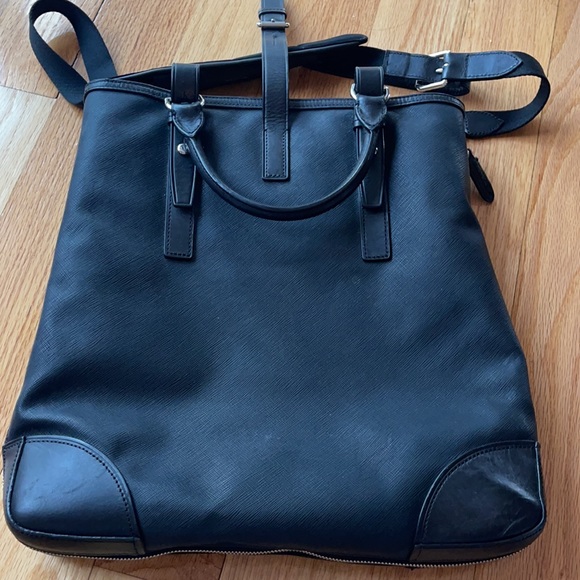 TUMI Laptop Crossbody Bag Black Expandable - Picture 9 of 11